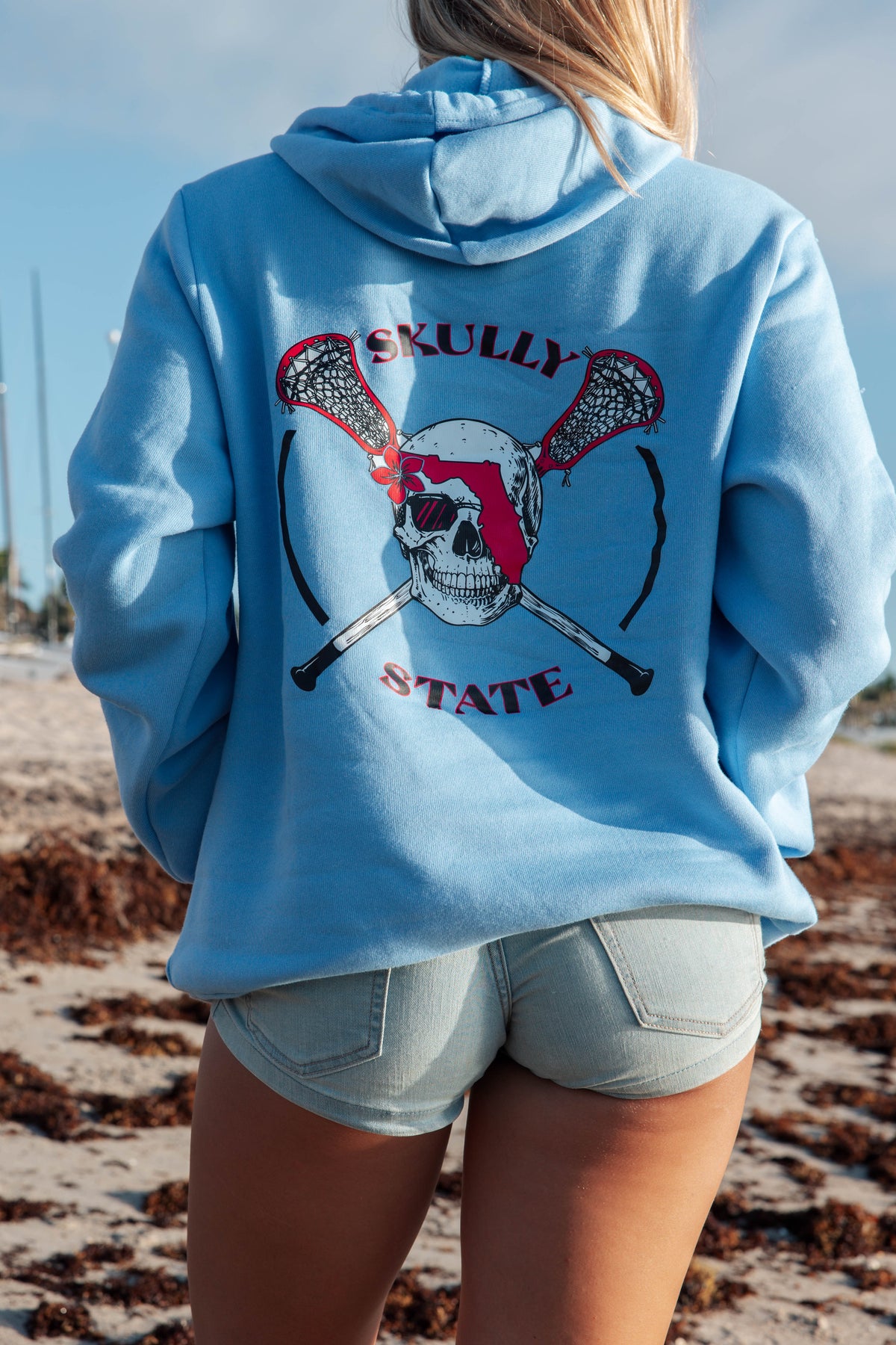 Girls Carolina Blue Lacrosse Hoodie
