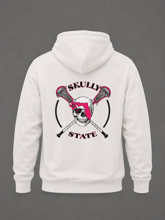 Girls Cream Lacrosse Hoodie