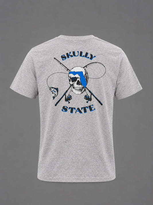 White Fleck Fishing T-Shirt