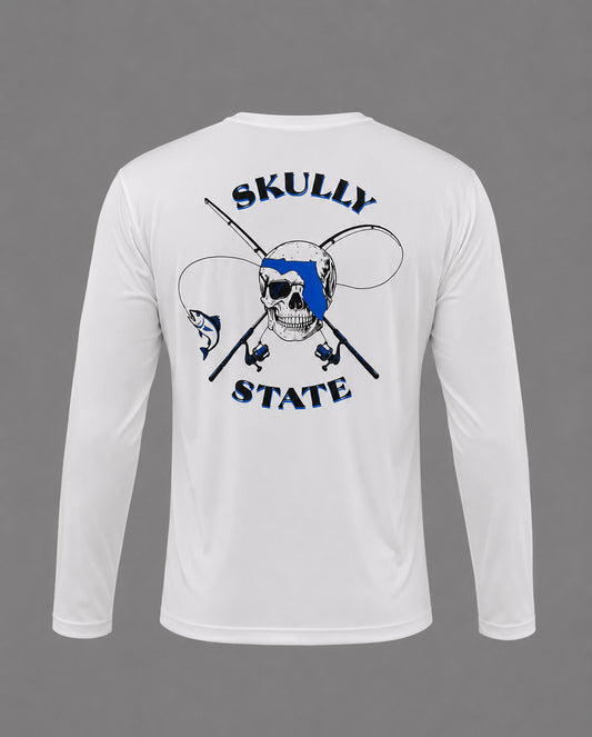 White Performance Fishing Long Sleeve
